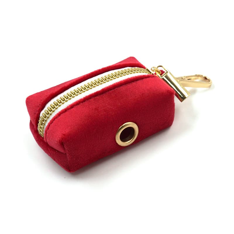 Red Velvet Poop Bag Pouch