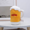 Beer Mug Plush Toy sitting on a table