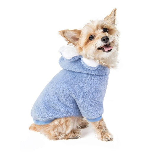 Yorkshire Terrier wearing a Blue Flower Dog Hoodie