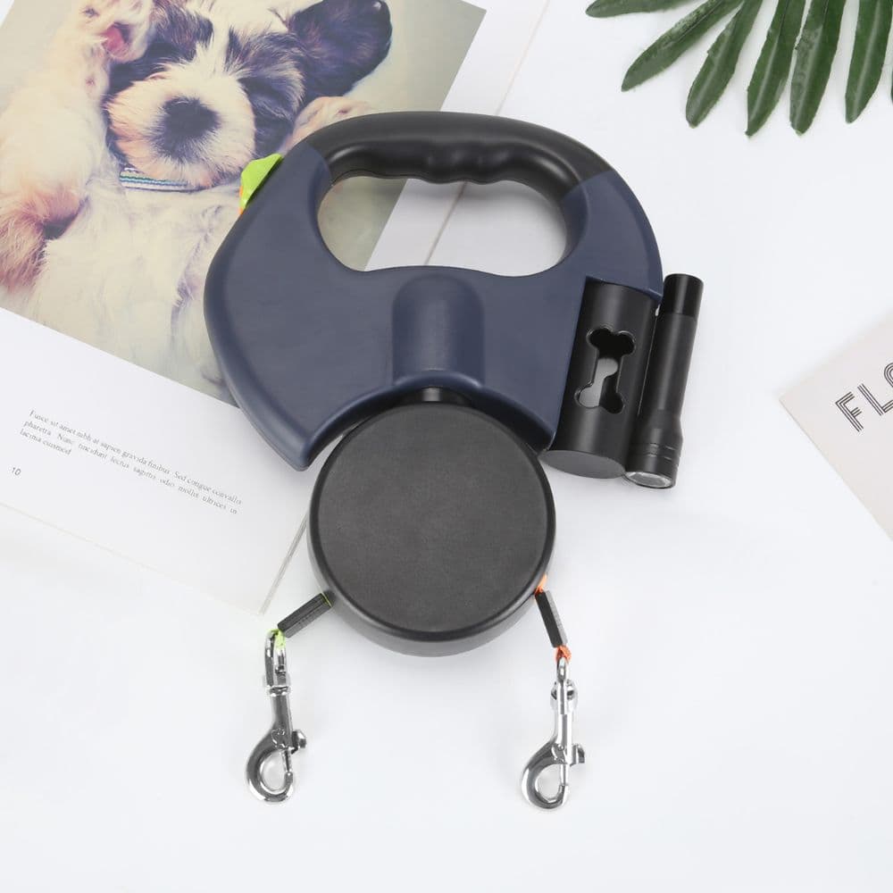 Gray Double Retractable Leash variant