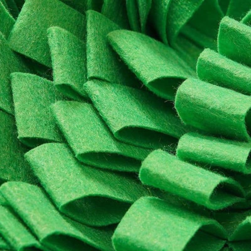 Close up of the Green Apple Snuffle Mat