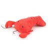 Lobster Squeaky Plush Toy on a blank background facing the camera