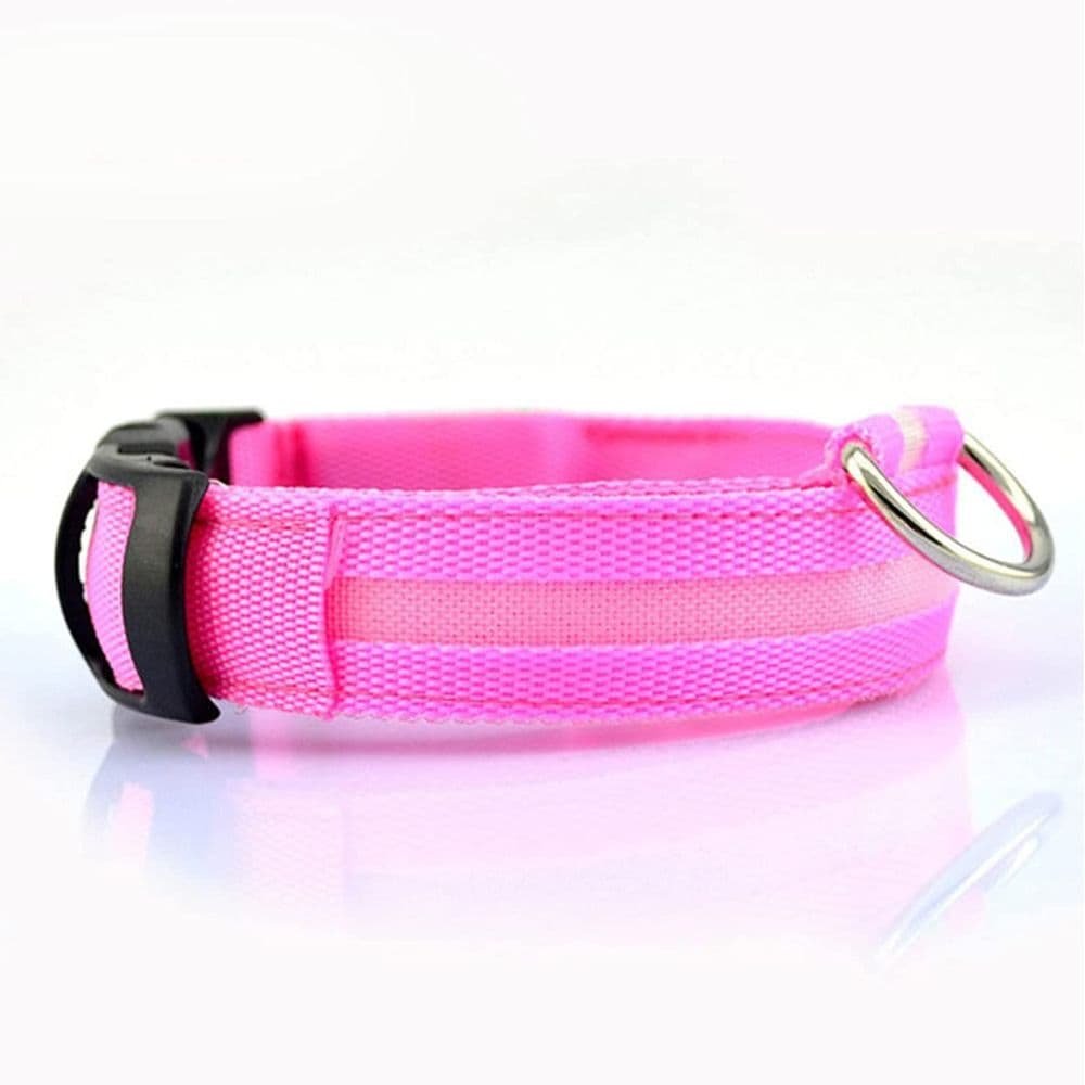 Pink LED Dog Collar