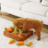 Load image into Gallery viewer, Poodle sniffing the Carrot Field Snuffle Toy
