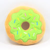 Lime Squeaky Donut Plush Toy